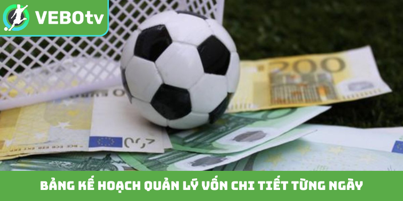 Bảng kế hoạch quản lý vốn chi tiết từng ngày