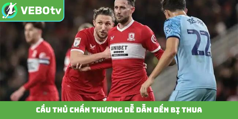 Cầu thủ chấn thương dễ dẫn đến bị thua