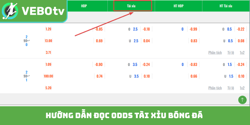 Hướng dẫn đọc odds tài xỉu bóng đá