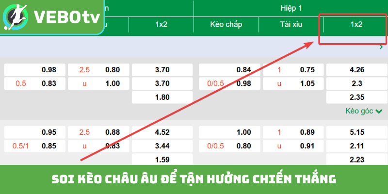 Soi kèo châu Âu để tận hưởng chiến thắng